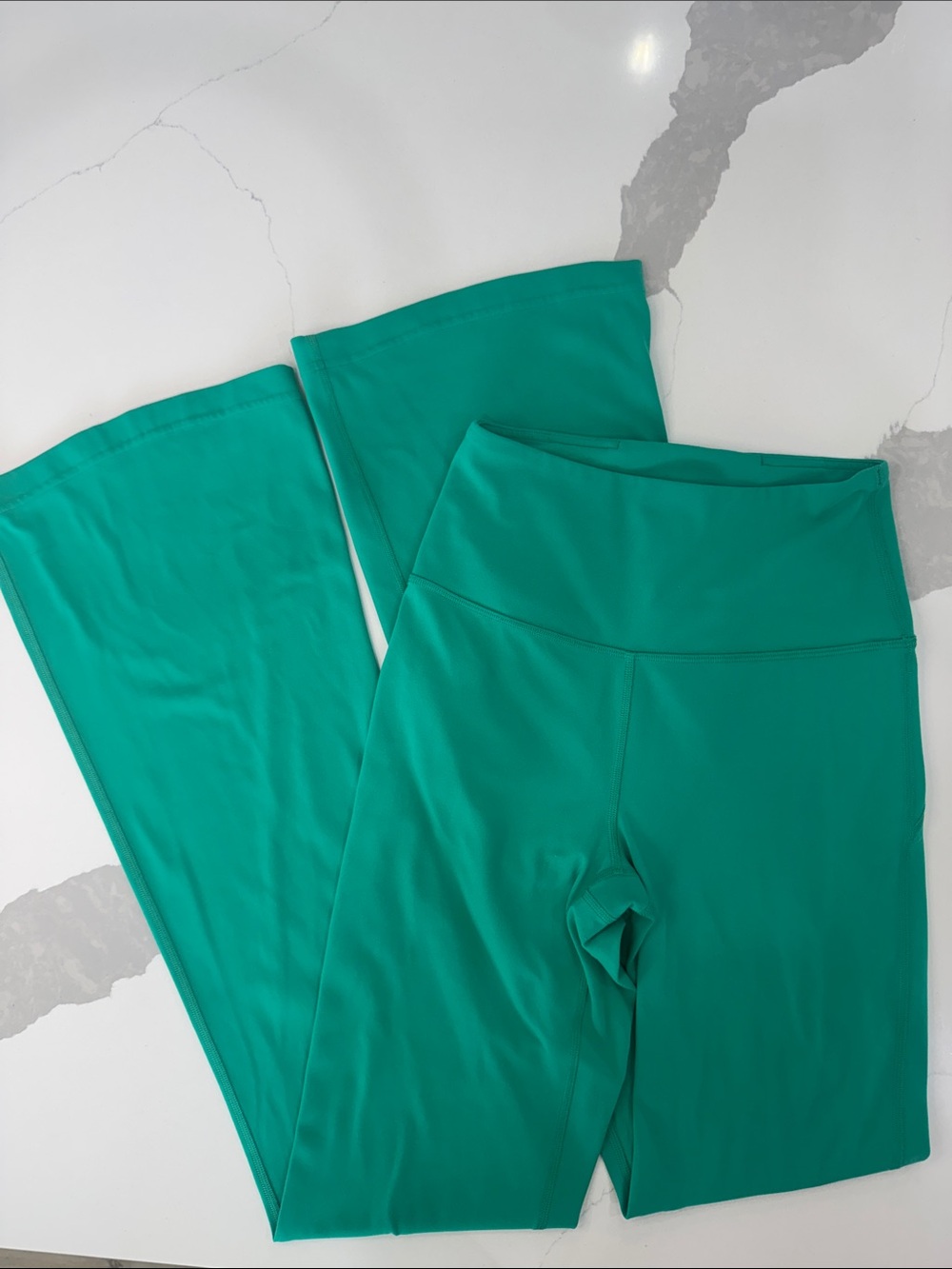 Lululemon High-Waist Green Flare Leggings